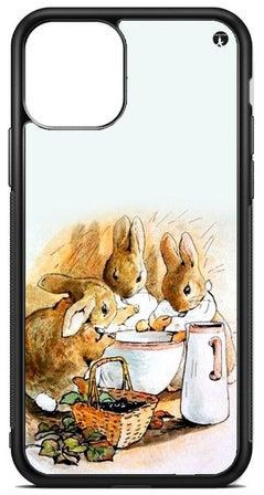 Protective Case Cover For Apple iPhone 13 Pro Vintage Small Rabbits