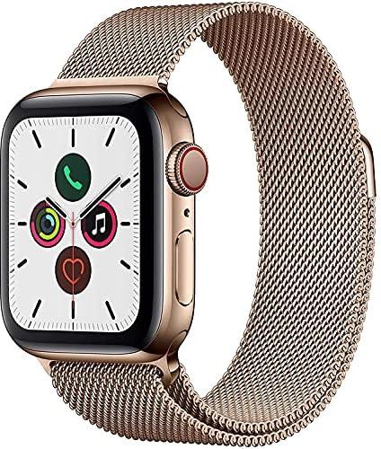 Band For Apple Watch 5 / SE / 6 Size 40mm Light Stainless Steel Milanese Loop Band from Smart Stuff - Rose