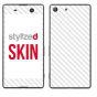 Stylizedd Vinyl Skin Decal Body Wrap for Sony Xperia M5 Dual - Carbon Fibre White