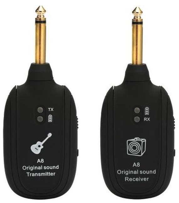 Wireless Guitar Transmitter Receiver Set UHF A8 730mhz 50m