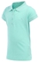 Ted Marchel Girls Cotton Buttoned Neck Solid Polo Shirt - Mint Green