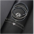 Bohemia Bangle Heart Map Bead Chain Bracelet With-Multi
