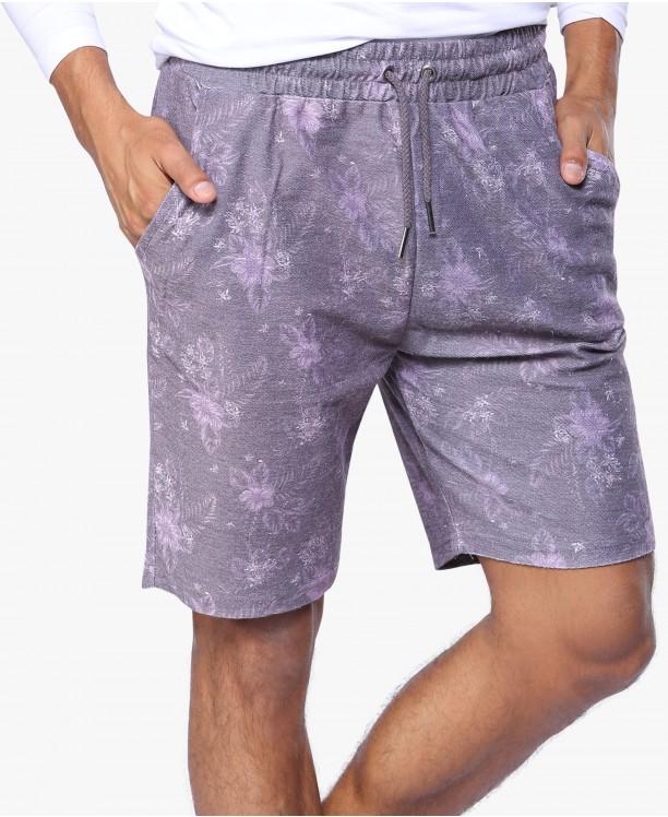 Purple Printed Shorts