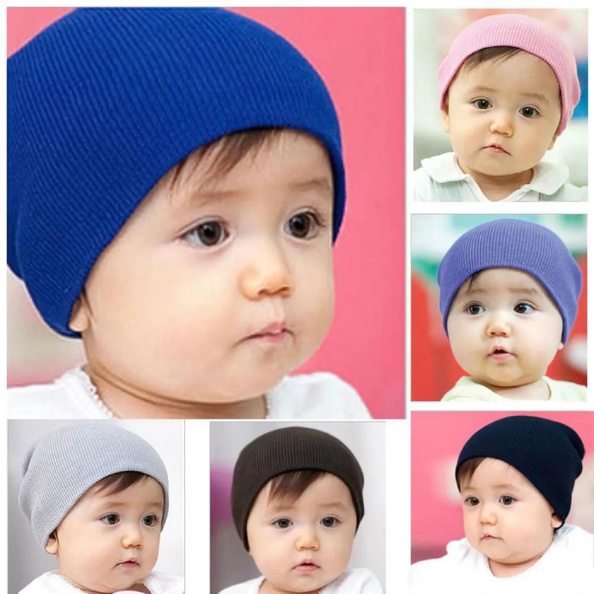 Cute Kids Girl Soft Baby Hat Winter Warm Beanie Cap Knitted Crochet blue 6.88`` X 6.29``/17.5CM X 16CM(L*W)