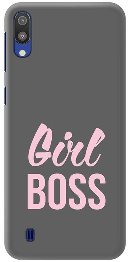 Matte Finish Slim Snap Basic Case Cover For Samsung Galaxy M10 Girl Boss (Grey)