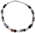 Fashion Multicolored Agate Beads And Faux Pearl Necklace
