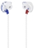 Generic X6 In-ear Stereo Music Headphones Blue And White Porcelain With Mic