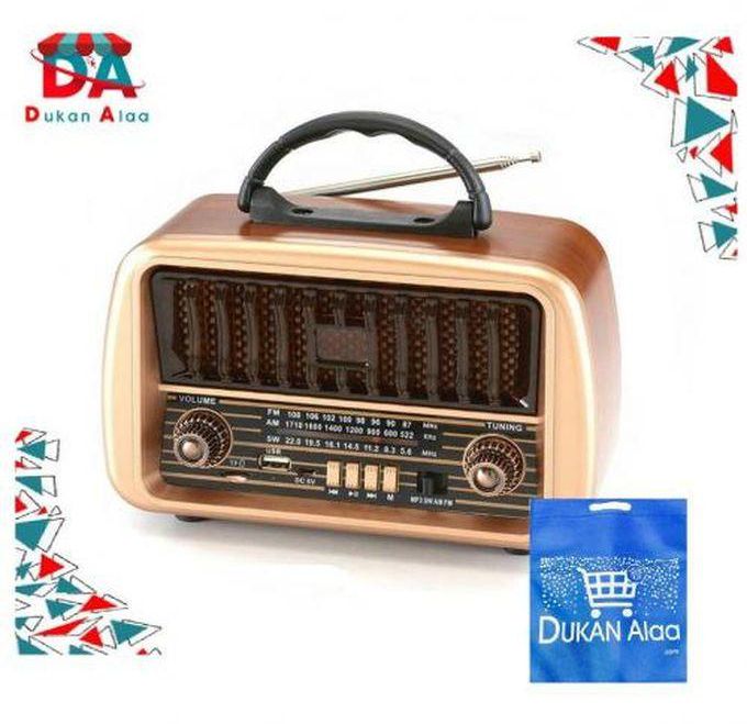 Ns-8067bt راديو كلاسيكي SD/USB بلوتوث مشغل موسيقى بطارية قابلة للشحن + حقيبة Dukan Alaa
