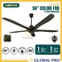 [1PC] SIBERIAIR CF/SA5B/BK 56" 5 Blade 5 Speeds Regulator Control Ceiling Fan