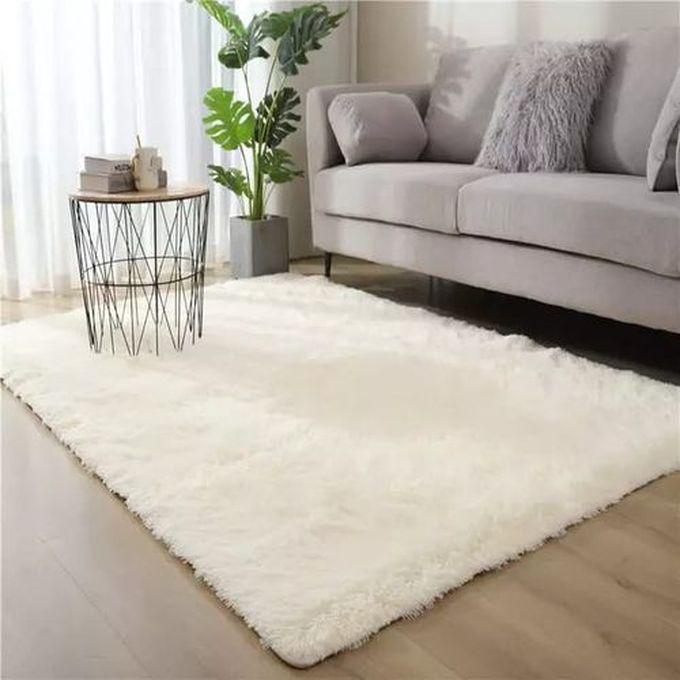 5*8 Luxurious Soft Fluffy Carpet-Fluffy Floor Carpet-White