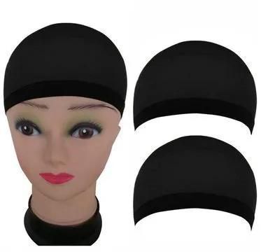 Fashion stretchable 2pcs Black Wig Cap