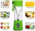 deal2door Portable Electric USB Juice Maker Stainless BLED Blender Grinder Mixer, Egg Multifunctional Knife Rechargeable Bottle with 6 Sets Blades Pan. (Green)