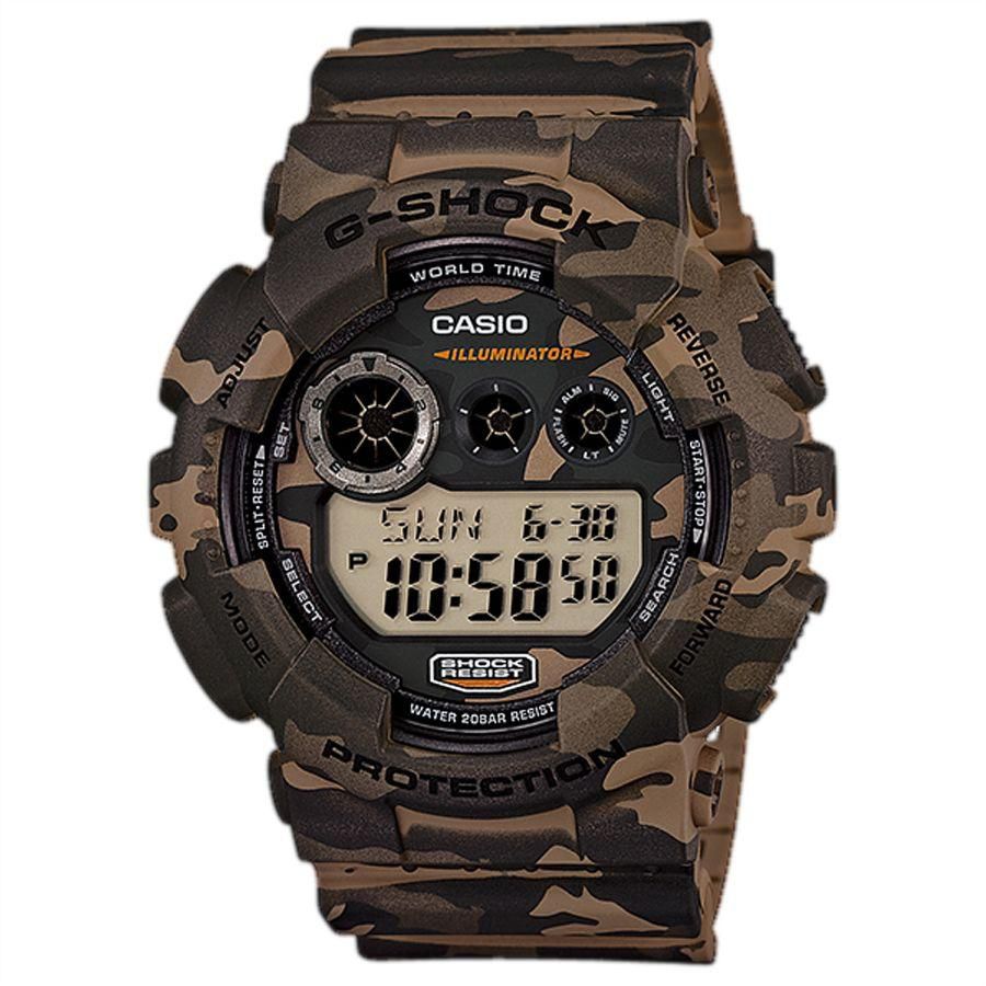Casio G-Shock For Men Camouflage Digital Dial Resin Band Watch - GD-120CM-5