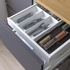 UPPDATERA Cutlery tray/tray with spice rack - white/anthracite 52x50 cm