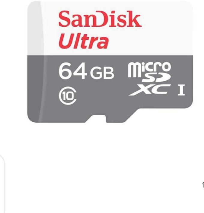 SanDisk Ultra 64GB MicroSD 100Mb/s Speed Memory Card