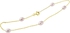 Vera Perla 10K Solid Gold and Purple Color Genuine Pearls Bracelet - 10KPuPB
