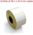 OSCAR Sticker Label 38x25 mm for Barcode Label Printer   Direct Thermal &amp; Thermal Transfer   1000 Labels per Roll   Detail Size 38.1 x 25.4 mm   1 Inch Core (10 Rolls)