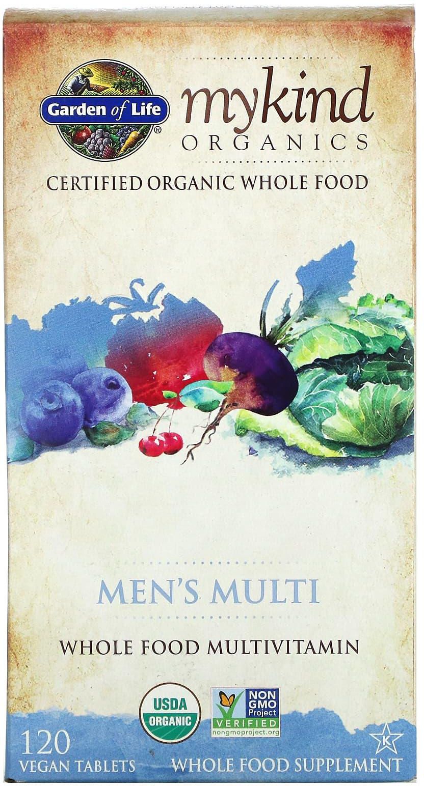 Garden of Life‏, MyKind Organics، فيتامينات متعددة للرجال، 120 قرصًا نباتيًا