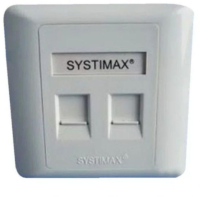 Systimax Double Port Lan Rj-45 Faceplate