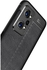 Realme GT Neo2 , Carbon Fiber Litchi Pattern Case, Anti-Slip Case, Slim Shock Absorption Cover - Black