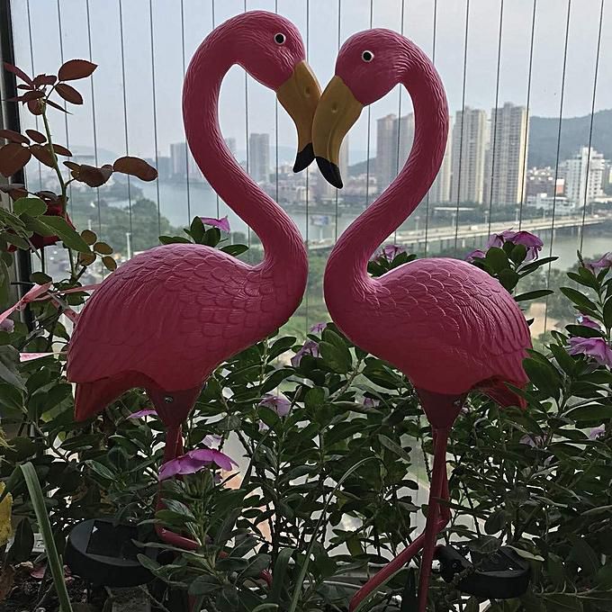 Generic Manan Pink Flamingo Solar, Garden Ornaments With Solar Lights