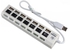 7 Port Slot Tap Usb 2.0 Hub Adapter Splitter Power On/off Switch Led Light (white)