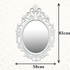 LINGWEI European Style Wall Mounted Mirror gold-M (white, big)