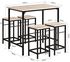 SoBuy OGT11-N Industrial Style Bar Table and Chairs Set Bistro Bar Stools High Table with 4 Stools for Kitchen, Dining Room, Living Room