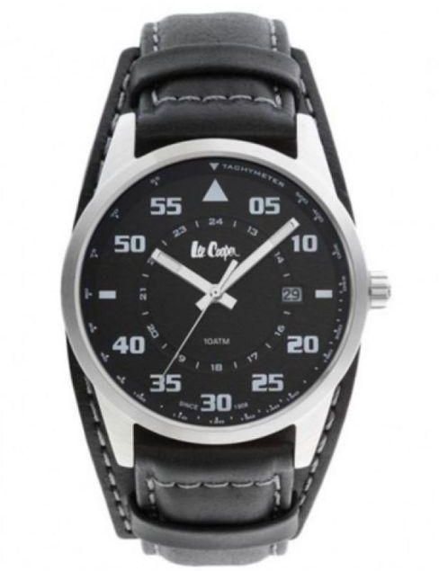 Lee Cooper LC-27G-B - Leather Watch - Black