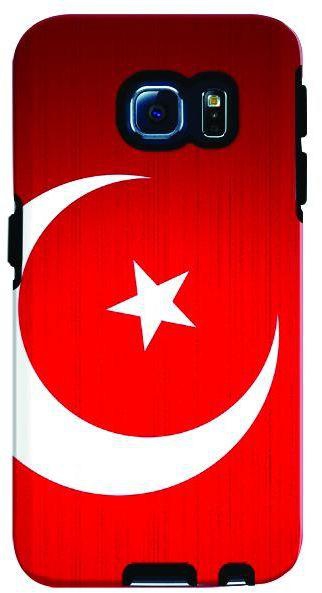 Stylizedd Samsung Galax S6 Edge Premium Dual Layer Tough Case Cover Gloss Finish - Flag of Turkey