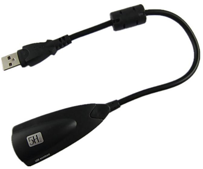 Generic ZT - S505 USB WiRed External Sound Card - Black