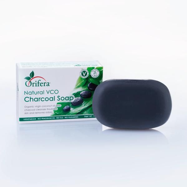 Orifera Natural Virgin Coconut Oil Charcoal Soap