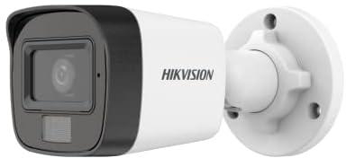HIKVISION 2MP Outdoor Dual Light + Audio MIC Wired CCTV 1080p Camera DS-2CE16D0T-LPFS with USEWELL BNC/DC for 2MP & Above DVR, White