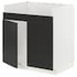METOD خزانة قاعدة لحوض مزدوج HAVSEN, أبيض/Voxtorp أبيض مطفي, ‎80x60 سم‏ - IKEA