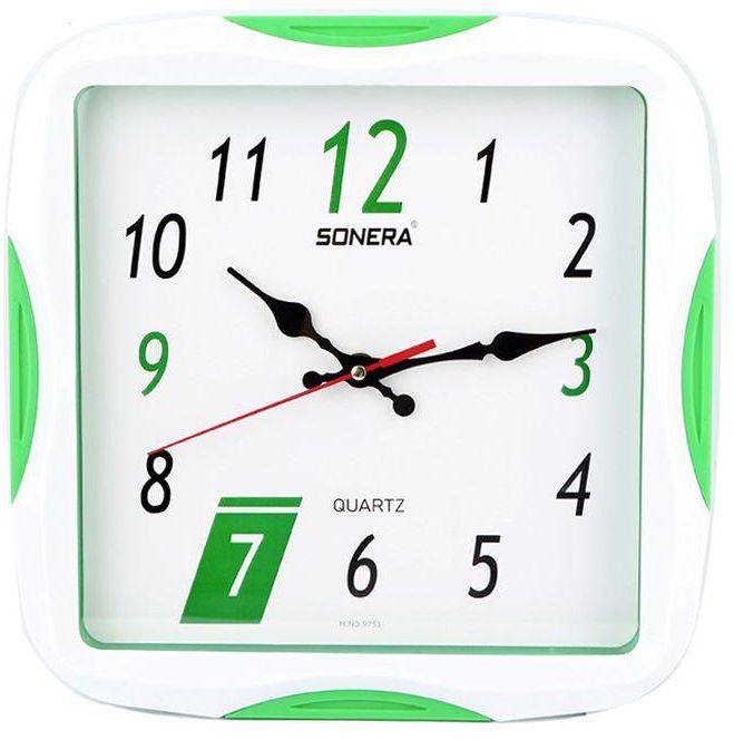 Sonera Analog Wall Clock - Green