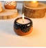Handmade Pottery Pot& Scented Candle Black 5x7cm