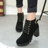 Women Casual High Heeled Shoes - Black