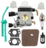 Carburetor With Air Filter Fuel Line Gasket Spark Plug Kit