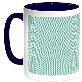 Motifs Drawings Printed Coffee Mug Blue/White