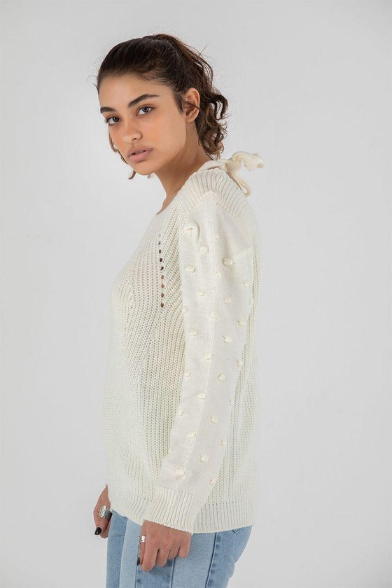 Dress Code Winter Sparkle Pullover In White