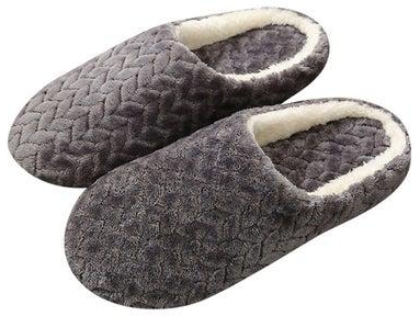 Casual Winter Slip-on Lounge Shoes Grey
