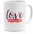 Loud Universe Ceramic Love Always And Forever Quote Watercolor Love Mug Heart, White
