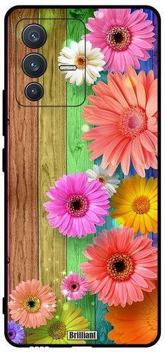 Protective Case Cover For Vivo V23 5G Colourful Flowers