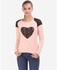 Ravin Lace sweatshirt - Heather Pink & Black