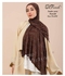 Farah Sondos Kuwayti Style Striped Cotton Lycra Hijab Scarf - Chic And Comfortable Head Covering - Irish Coffee