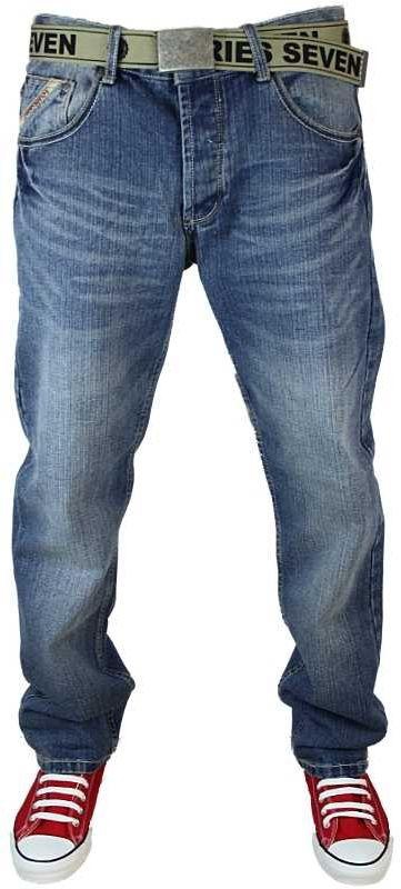 لويالتي اند فيث بنطلون جينز رجالي قصة طويلة ، مقاس 34 US ، ازرق ، L603548A