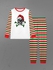 Gothic Christmas Hat Skull Colorblock Stripes Print T-shirt and Jogger Pants Pajama Set For Men - 5xl