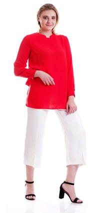 Solid Color Side Zip Fastening Straight Pants - Size: M (Ecru)