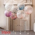 Poppyae 10Pcs Multicolor Confetti Balloon Paper Lantern Wishing Lanterns For Birthday Party Wedding Decor Transparent Clear Balloon