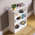 Vida Designs Cambridge 3 Tier Low Bookcase, White Wooden Shelving Display Storage Unit Office Living Room Furniture